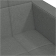 Bowery Hill Contemporary 2-Seater Sofa Bed in Dark Grey Polyester