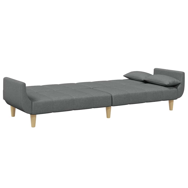 Bowery Hill Contemporary Polyester Sleeper Sofa Bed in Dark Gray