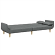 Bowery Hill Contemporary Polyester Sleeper Sofa Bed in Dark Gray