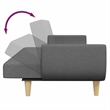 Bowery Hill Contemporary Polyester Sleeper Sofa Bed in Dark Gray