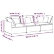 Bowery Hill Oversized Modular Sofa in Dark Grey Fabric Upholstery