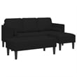 Bowery Hill Modern / Contemporary 2 Pcs Sofa Set in Black Fabric
