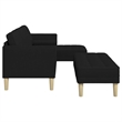 Bowery Hill Modern / Contemporary 2 Pcs Sofa Set in Black Fabric