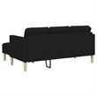 Bowery Hill Modern / Contemporary 2 Pcs Sofa Set in Black Fabric