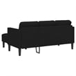Bowery Hill Modern / Contemporary 2 Pcs Sofa Set in Black Fabric
