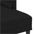 Bowery Hill Modern / Contemporary 2 Pcs Sofa Set in Black Fabric