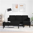Bowery Hill Modern / Contemporary 2 Pcs Sofa Set in Black Fabric