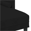Bowery Hill Contemporary Velvet 2 Pcs Sofa Set in Black Finish