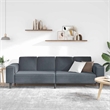 Bowery Hill Contemporary Sofa Set in Dark Gray Finish Velvet