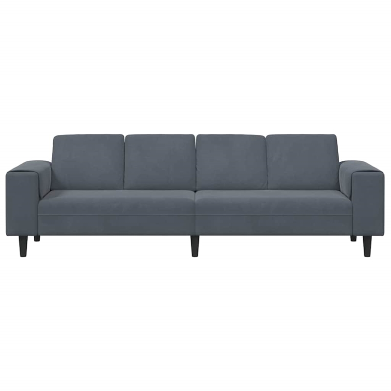 Bowery Hill Contemporary Sofa Set in Dark Gray Finish Velvet