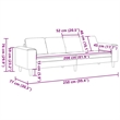 Bowery Hill Contemporary Sofa Set in Dark Gray Finish Velvet