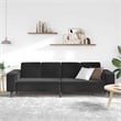 Bowery Hill Modern / Contemporary Sofa Set in Black Finish Velvet