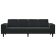 Bowery Hill Modern / Contemporary Sofa Set in Black Finish Velvet