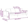 Bowery Hill Modern / Contemporary Sofa Set in Black Finish Velvet