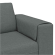 Bowery Hill Contemporary Sofa Set in Dark Gray Finish Fabric