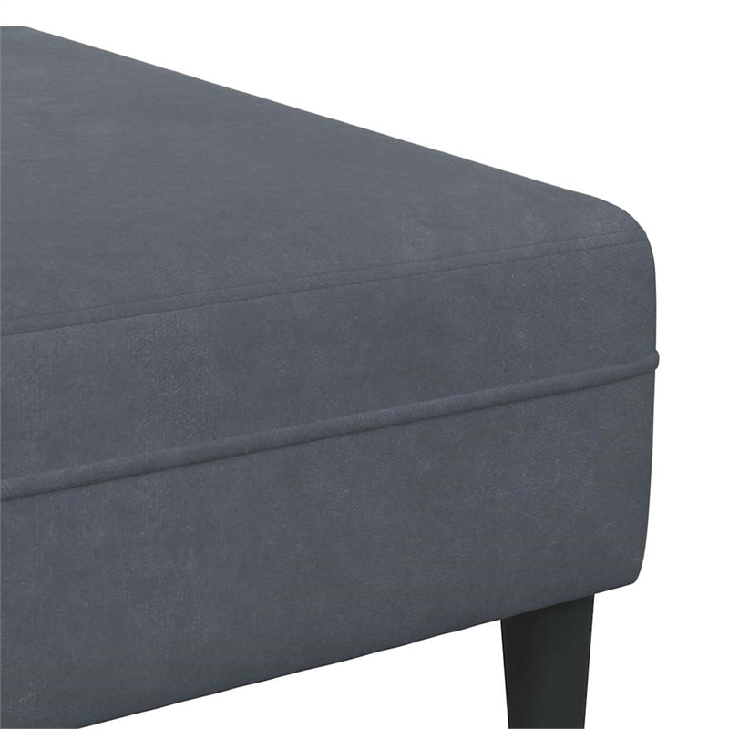 Bowery Hill Contemporary Sofa Set in Dark Gray Finish Velvet