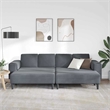 Bowery Hill Contemporary Sofa Set in Dark Gray Finish Velvet