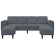 Bowery Hill Contemporary Sofa Set in Dark Gray Finish Velvet