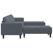 Bowery Hill Contemporary Sofa Set in Dark Gray Finish Velvet