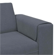 Bowery Hill Contemporary Sofa Set in Dark Gray Finish Velvet