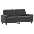 Bowery Hill Contemporary 2-Seater Sofa in Dark Grey Microfiber