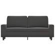 Bowery Hill Contemporary 2-Seater Sofa in Dark Grey Microfiber