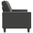 Bowery Hill Contemporary 2-Seater Sofa in Dark Grey Microfiber