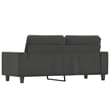 Bowery Hill Contemporary 2-Seater Sofa in Dark Grey Microfiber
