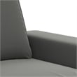 Bowery Hill Contemporary 2-Seater Sofa in Dark Grey Microfiber