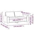 Bowery Hill Contemporary 2-Seater Sofa in Dark Grey Microfiber