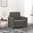 Bowery Hill Contemporary Single Sofa Chair in Dark Grey Polyester Velvet