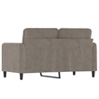 Bowery Hill Contemporary Metal 2-Seater Sofa in Light Grey Polyester