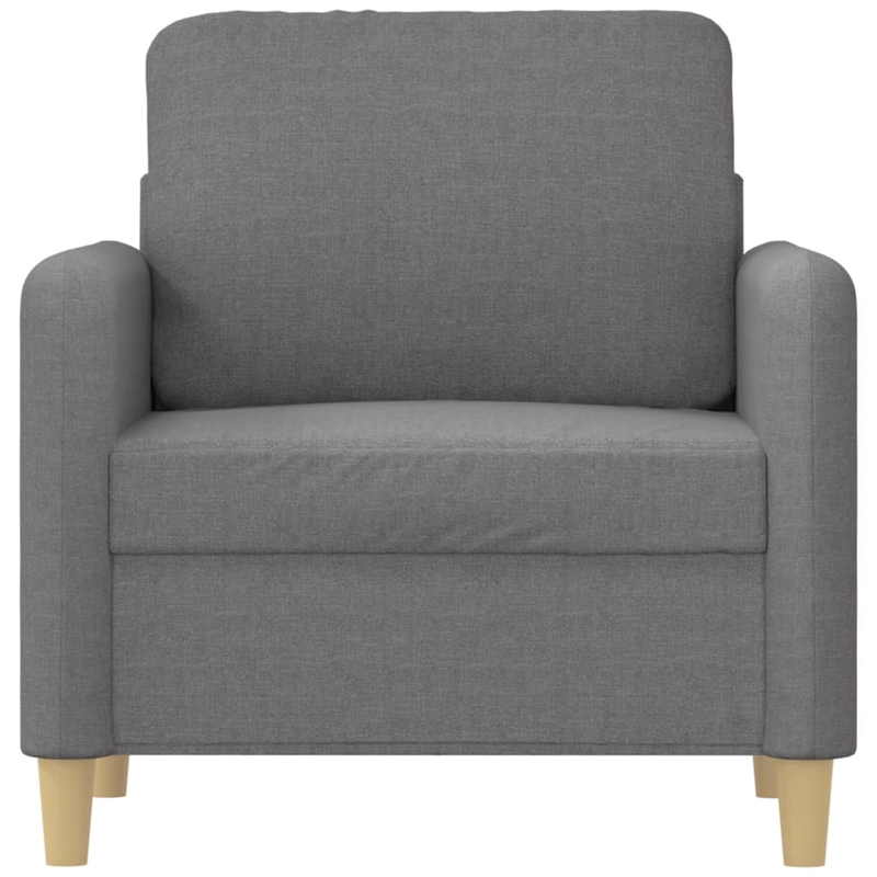 Bowery Hill Contemporary Single Sofa Chair in Light Grey Fabric