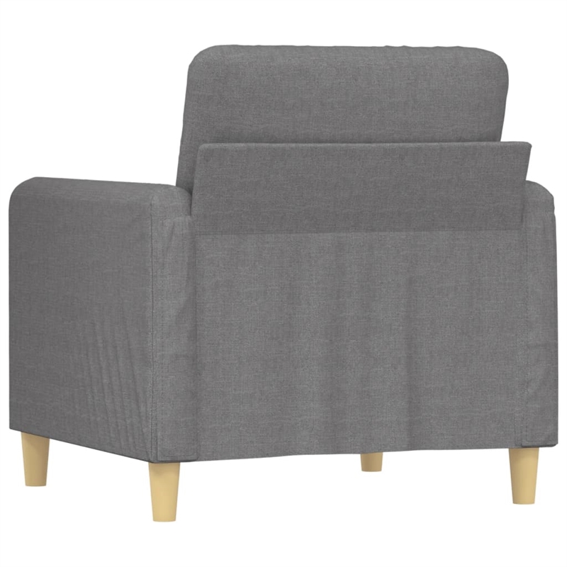 Bowery Hill Contemporary Single Sofa Chair in Light Grey Fabric