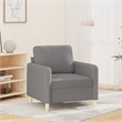 Bowery Hill Contemporary Single Sofa Chair in Light Grey Fabric