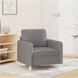 Bowery Hill Contemporary Single Sofa Chair in Light Grey Fabric