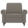 Bowery Hill Single Sofa Chair in Light Gray Polyester Velvet Plywood
