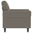 Bowery Hill Single Sofa Chair in Light Gray Polyester Velvet Plywood