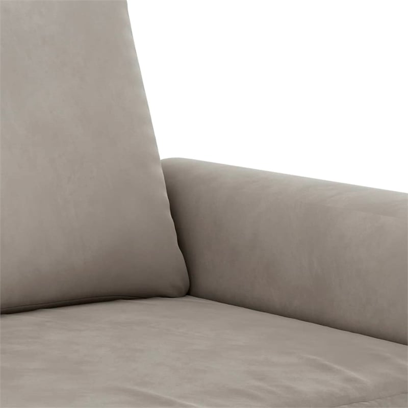 Bowery Hill Single Sofa Chair in Light Gray Polyester Velvet Plywood