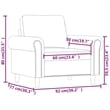 Bowery Hill Single Sofa Chair in Light Gray Polyester Velvet Plywood