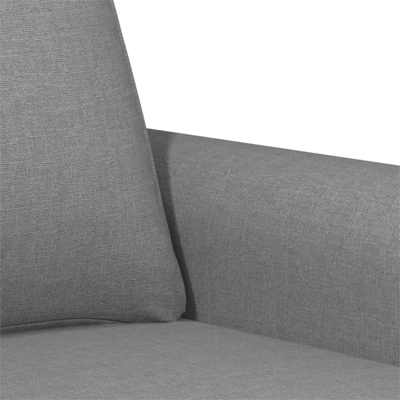 Bowery Hill Contemporary Single Sofa Chair in Light Grey Polyester