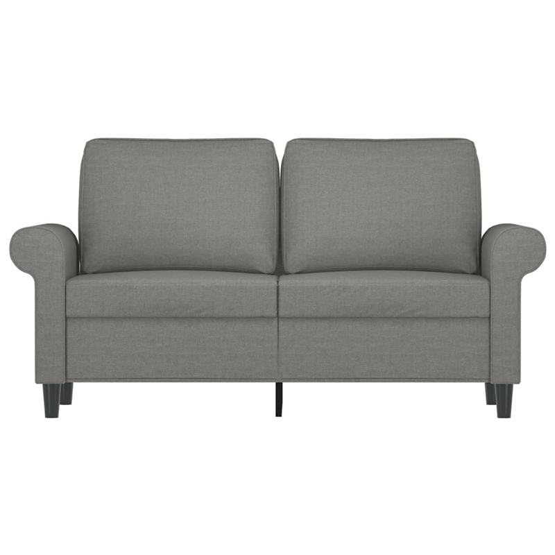 Bowery Hill Contemporary 2-Seater Sofa in Dark Gray Polyester