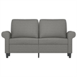 Bowery Hill Contemporary 2-Seater Sofa in Dark Gray Polyester