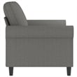 Bowery Hill Contemporary 2-Seater Sofa in Dark Gray Polyester