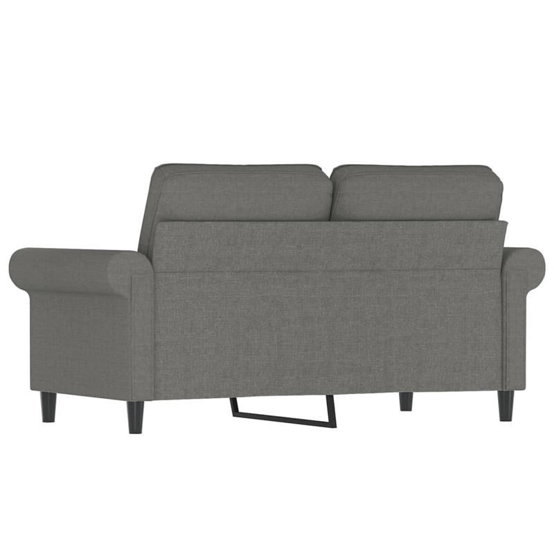 Bowery Hill Contemporary 2-Seater Sofa in Dark Gray Polyester