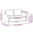Bowery Hill Contemporary 2-Seater Sofa in Dark Gray Polyester