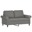 Bowery Hill Contemporary 2-Seater Sofa in Dark Gray Polyester
