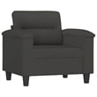 Bowery Hill Contemporary Single Sofa Chair in Dark Gray Microfiber