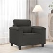 Bowery Hill Contemporary Single Sofa Chair in Dark Gray Microfiber