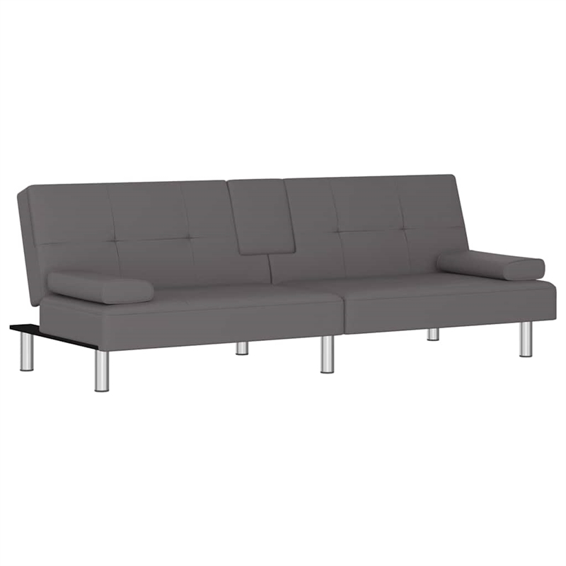 Bowery Hill Contemporary Sleeper Sofa Bed in Gray Finish Fabric